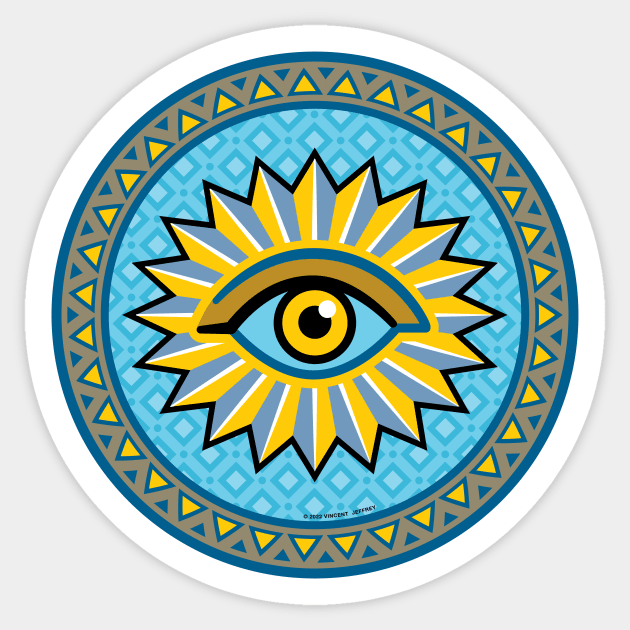 All Seeing Eye Sticker by Mindscaping